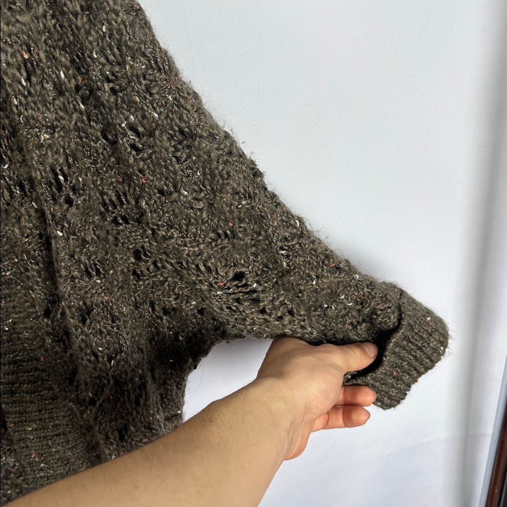 Denver Hayes Women’s Open Knit Cardigan Sweater Size L Brown Longline - Picture 8 of 8